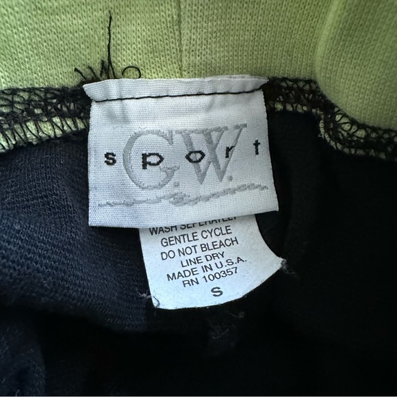 Vintage 90s G.W. Sport wide leg side stripe sweatpants Small - Picture 3 of 6